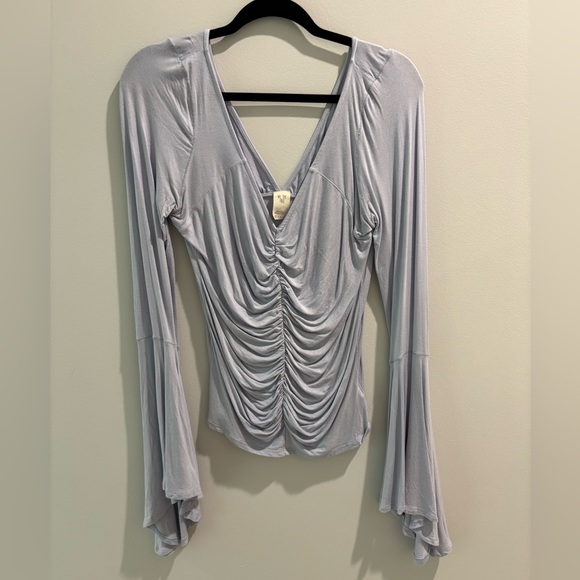FREE PEOPLE What A Babe Bell Sleeve Blouse - Picture 2 of 7